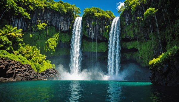 L'illusion captivante de la cascade sous-marine à l'île Maurice